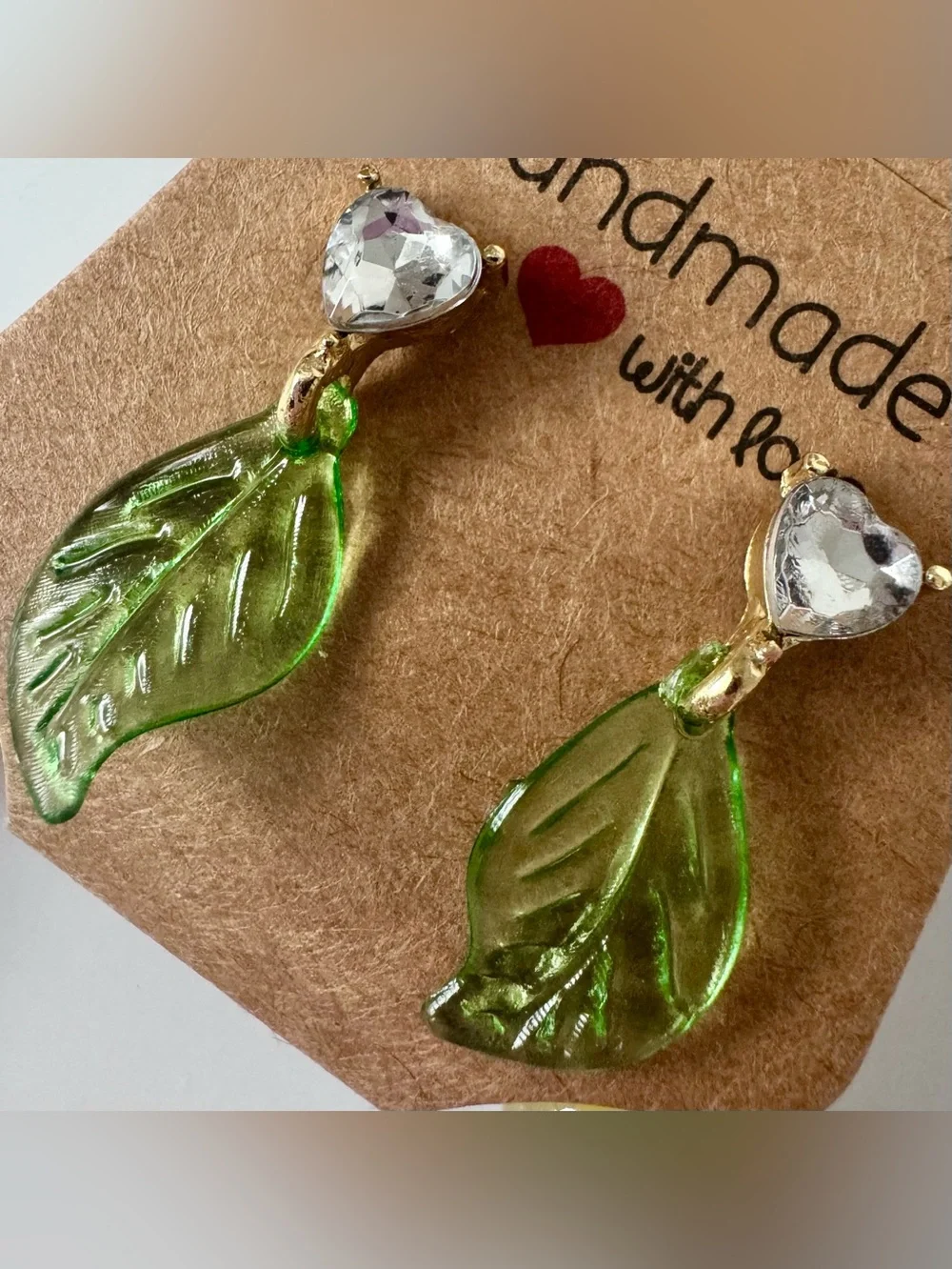 Fairycore Tree Of Life Bracelet & Heart Leaf Earrings Gold-Tone Jewelry Set NWT